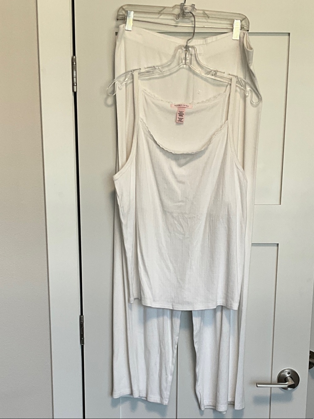 Victoria's Secret White Eyelet  Pajama 2 Piece Set